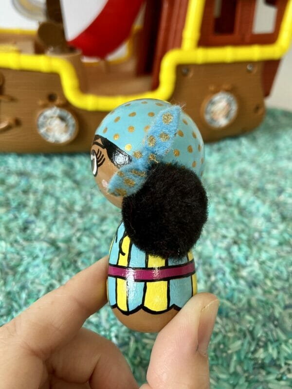 Pirate Wooden Peg Doll - Small World Figurine - Image 13