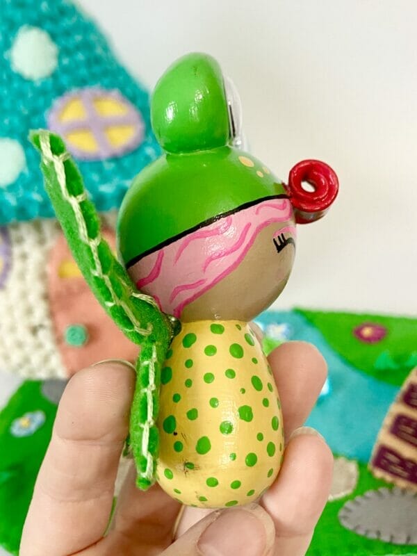 FROG FAIRY WOODEN PEG DOLL - Image 6