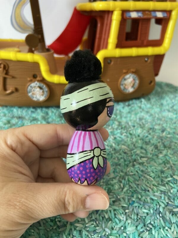 Pirate Wooden Peg Doll - Small World Figurine - Image 22