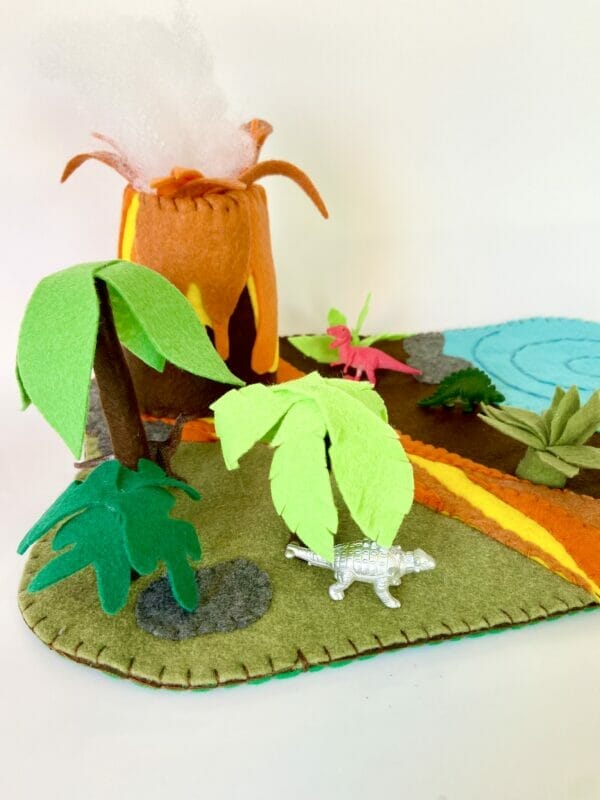 PREHISTORIC DINOSAUR FELT PLAY MAT