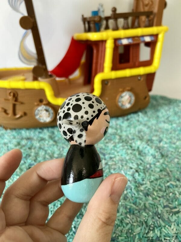 Pirate Wooden Peg Doll - Small World Figurine - Image 19