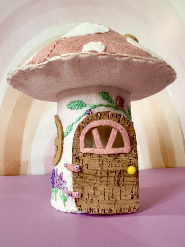 Embroidered Felt Mushroom Fairy House - Image 10