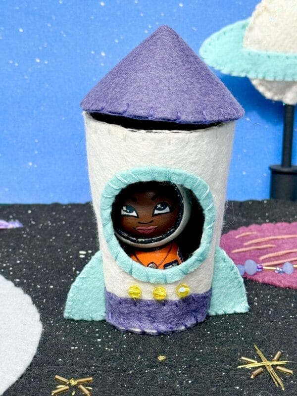 Astronaut Wooden Peg Doll - Image 5